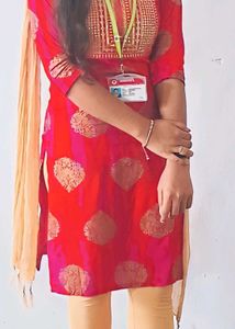 Red &amp; Gold Indian Tunic Dress