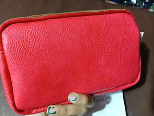Ruodan Red Quilted Pouch