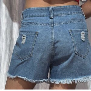 Ripped Denim Shorts