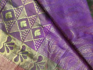 Purple And Gold Bridal Kanchipuram
