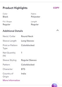 BTS Colorblocked T-shirt