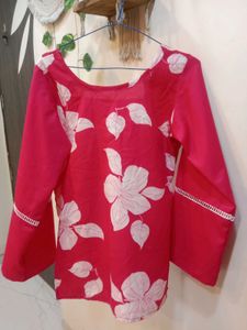 🆕 Pinteresty Royal Pink Handmade Short Kurta ✨🎀