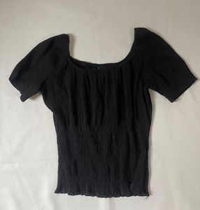 Black Ribbed Top