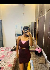 Burgundy Mini Dress