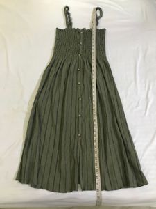 H&amp;M Olive Green Button-Down Dress Bust34-36