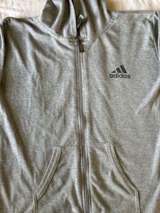 ADIDAS GREY HOODIE JACKET