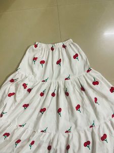 Cute Cherry Print Skirt