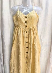 Yellow Button-Front Sundress