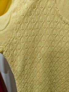Yellow Chikankari Kurti