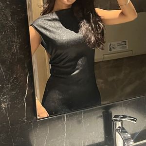 black backless/tie up dress