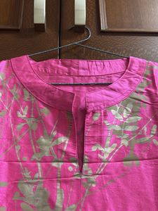 Pink Floral Kurti