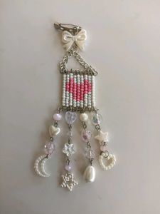 Beaded Pin Cum Phone Charm