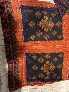 Orange &amp; Black Kurta