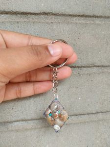 Seashell Resin Keychain