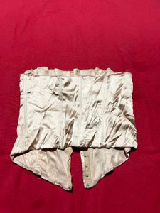 ZARA Beige Satin Corset Top