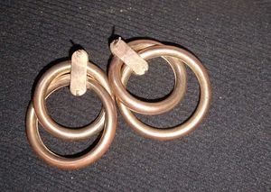 Gold Circle Drop Earrings