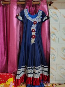 Navy Blue Anarkali Suit Wedding Season