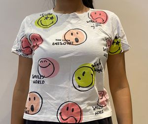 Smiley Face Crop Top