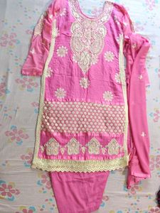 Pink Embroidered Salwar Kameez