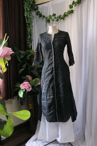 Luxury Brand AMPM Black Embroidered Kurti