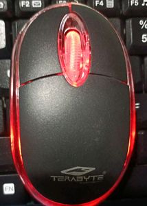 Terabyte Wired Mouse, Red-Light