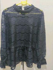 Elegant Black Lace Top
