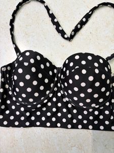 Polka Dot Bikini Top🫶🏻 ( detachable strap)