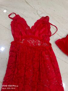 Red Lace Nightgown