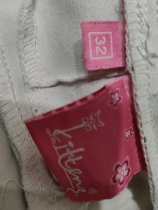 A beautiful white colour shorts for girls