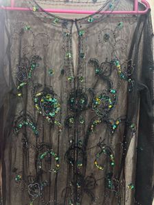 Black Embellished Sheer Jacket