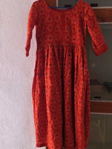 Red Printed Dress