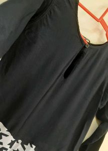 Elegant Black &amp; White Flared Dress🖤