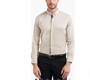 Beige Man Full Sleeves Shirt