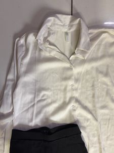 White Shirt and Black Pants