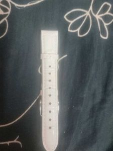 White Faux Leather Watch Strap