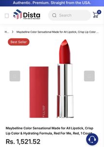 Maybelline New York Lipstick - Red