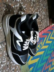 Stylish Black & White Sneakers