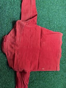 Stylish Red Denim Jacket