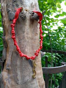 Red Ribbon Necklace