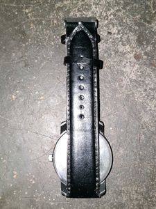Black Leather Strap Watch