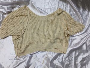 Golden Shiny Crop Top