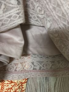Printed cotton + net top