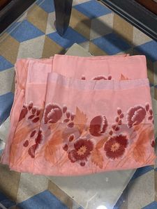 Flower prints Synthetic saree