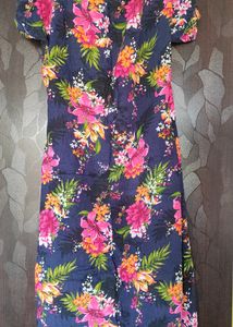 Vishudh Pure Cotton Kurta With Fluorescent Print