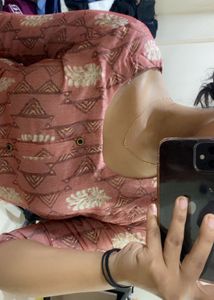 Elegant Pink Printed Kurta