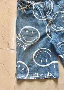 H&amp;M X Smiley Denim Jorts