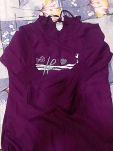 Purple Graphic Print Top(Xl)