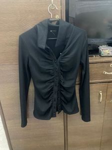 Elegant Black Button-Down Top