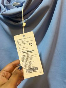 New withTag Glitchez OffShoulder Ruched Blue Dress