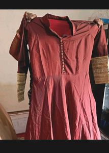 Ethnic long Gown with heavy dupatta